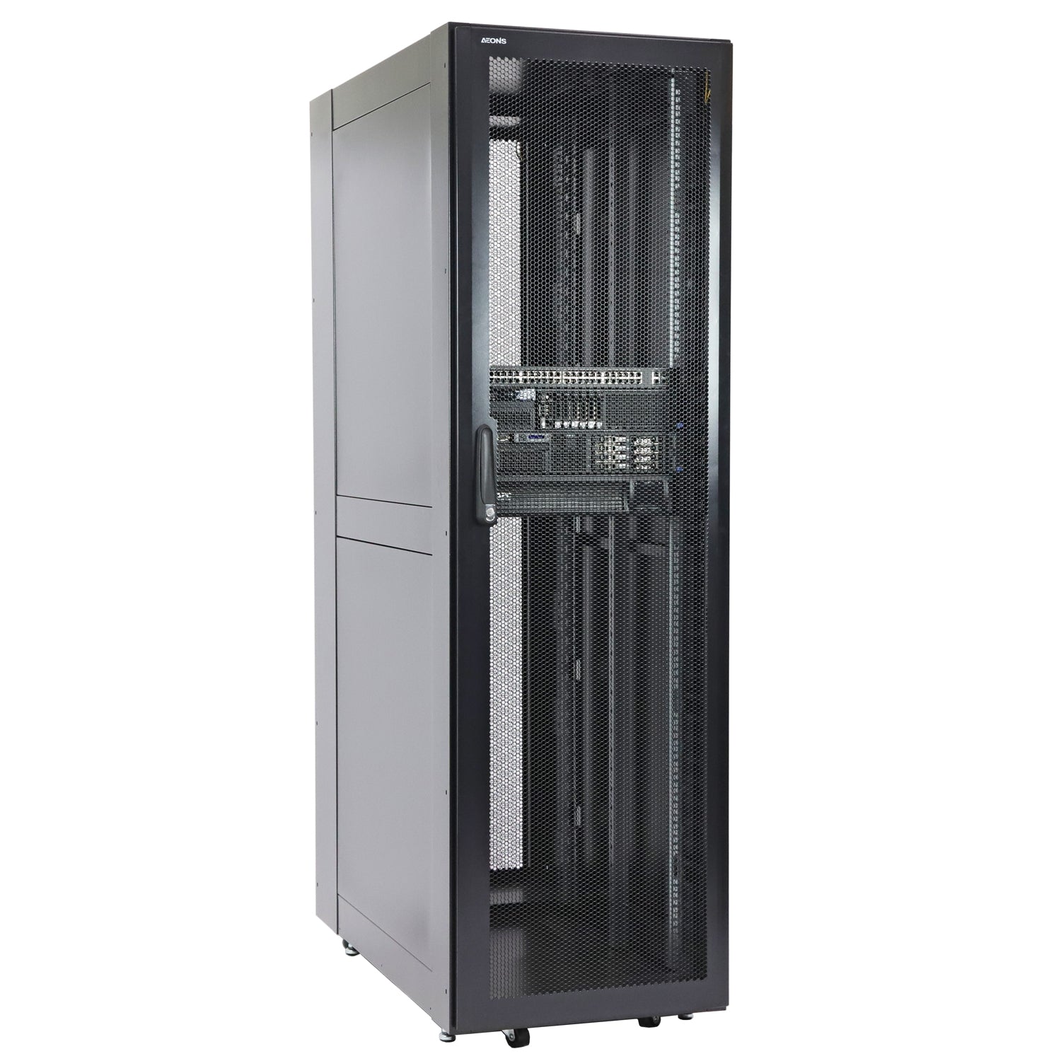 Aeons PF 42U Premium Server Rack Enclosure Cabinet, Server-Depth, Secure Modular Data Center