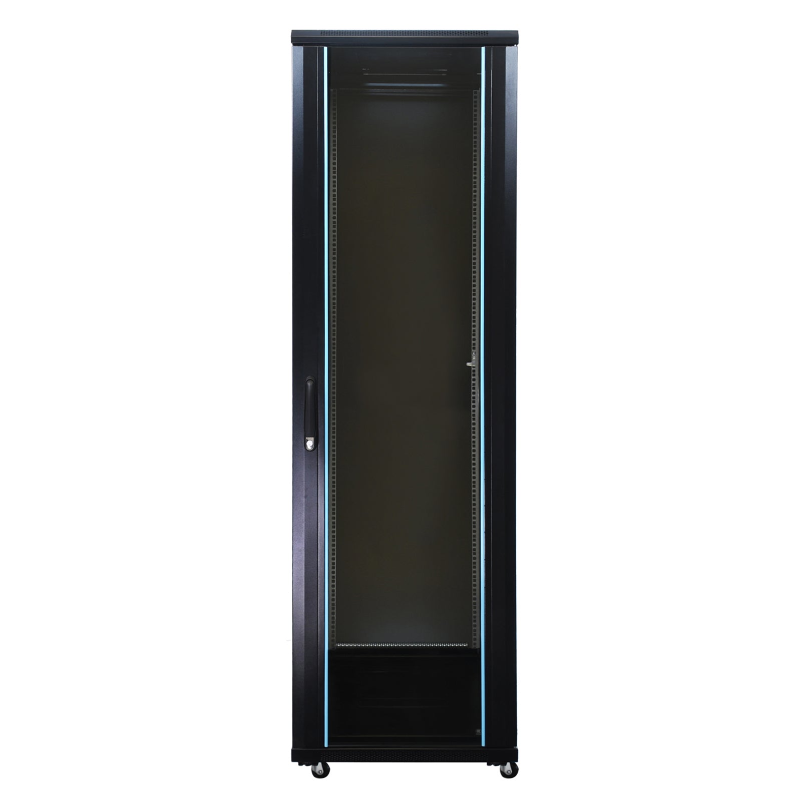 Aeons G-Series 42U Professional Server Rack Enclosure Cabinet Kit, Mid-Depth, Secure Glass Door, Cable Management