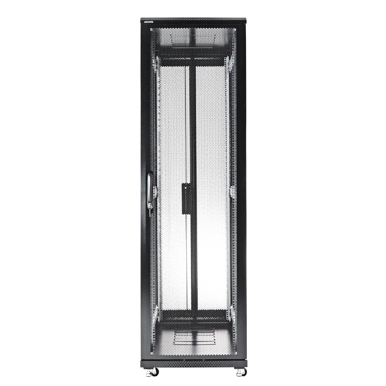 Aeons G-Series 42U Professional Server Rack Enclosure Cabinet Kit, Server-Depth, Secure Perforated Door, Cable Management