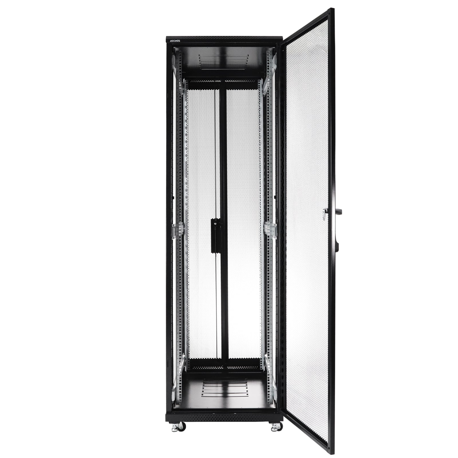 Aeons G-Series 42U Professional Server Rack Enclosure Cabinet Kit, Server-Depth, Secure Perforated Door, Cable Management