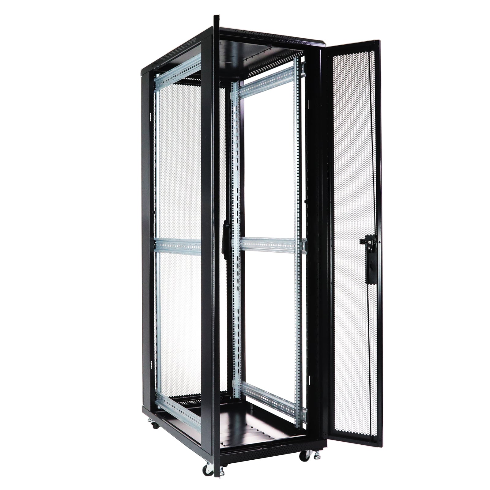 Aeons G-Series 42U Professional Server Rack Enclosure Cabinet Kit, Mid-Depth, Secure Perforated Door, Cable Management
