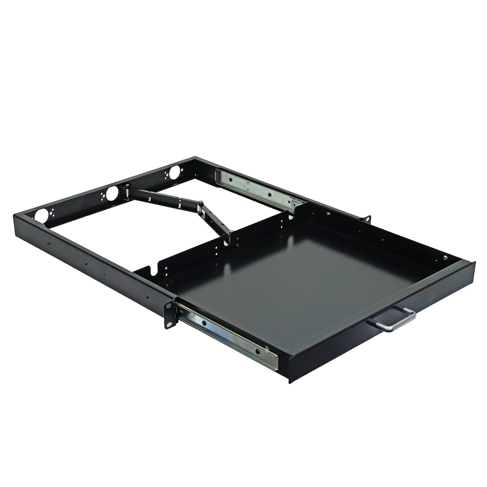 Aeons Premium 1U Rack Mount Sliding Drawer, Server Storage Cabinet Case with Lock