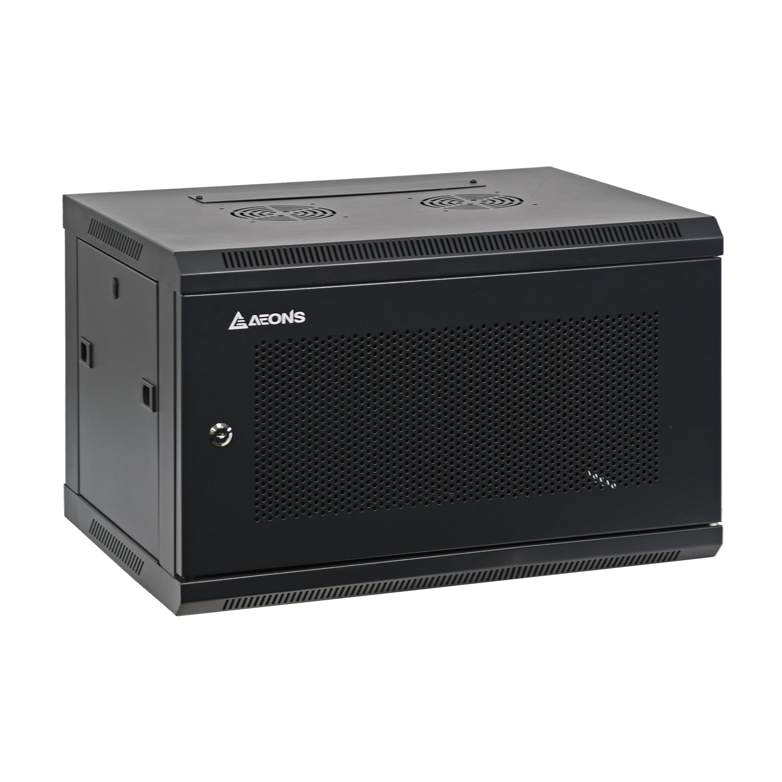 Aeons SC Series 6U Wall-Mount Rack Cabinet, Switch-Depth, Vented Door, Assembled