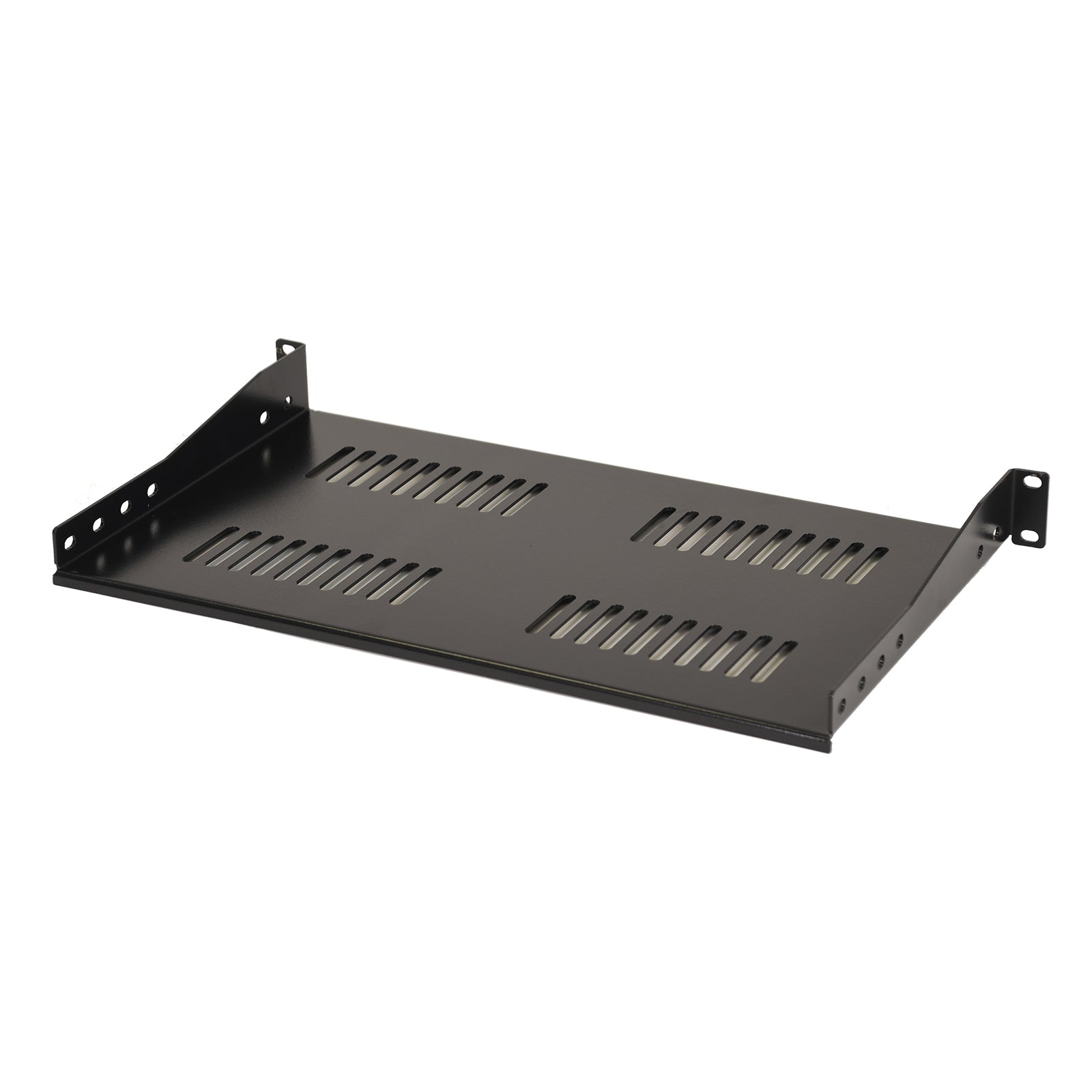 Aeons Premium 1U Server Rack Mount Vented Cantilever Shelf, 10-inch Depth, Heavy Duty, 2-Pack