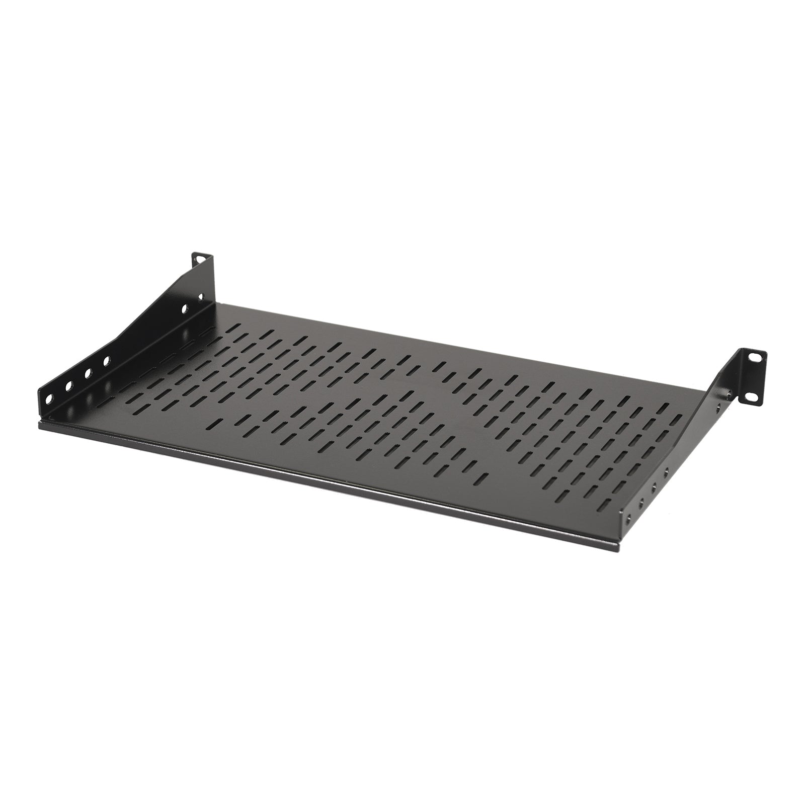 Aeons Premium 1U Server Rack Mount Vented Cantilever Shelf, 10-inch Depth, Heavy Duty, 2-Pack