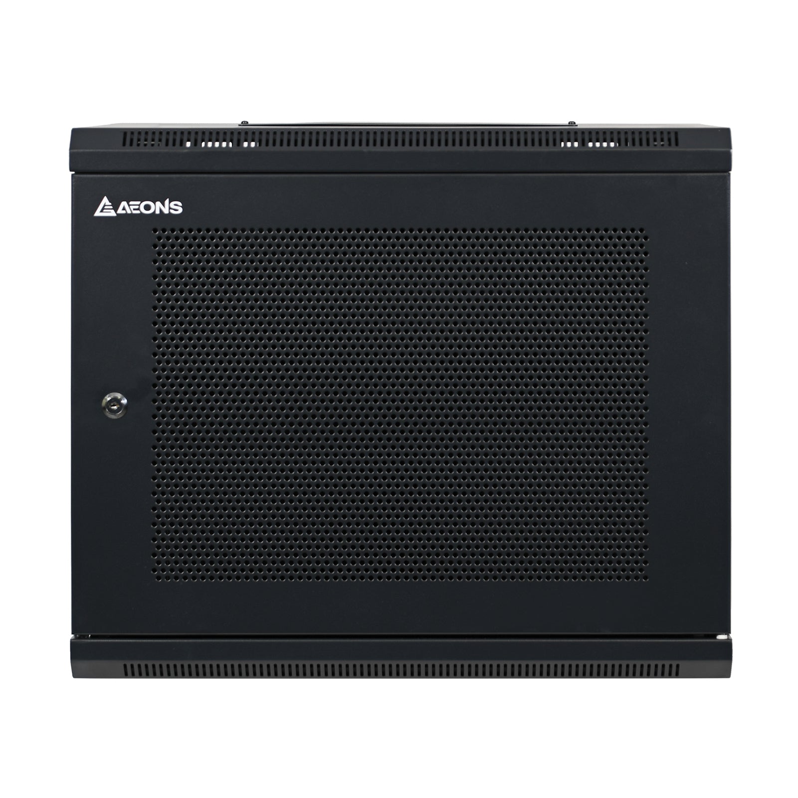 Aeons SC Series 9U Wall-Mount Rack Cabinet, Switch-Depth, Vented Door, Assembled