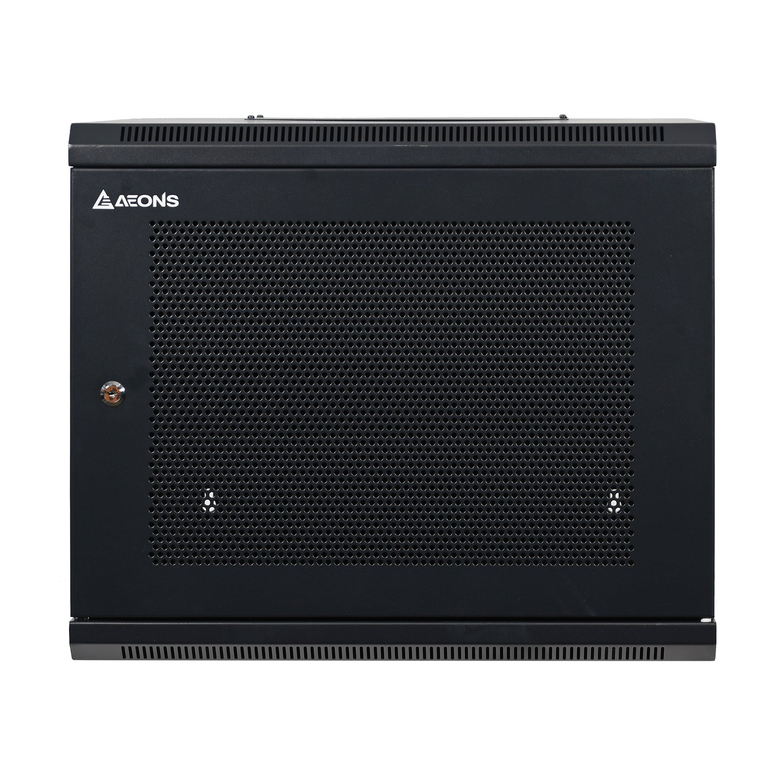 Aeons SB Series 9U Wall-Mount Network Cabinet, Hinged Swing-Out, Mid-Depth, Vented Door