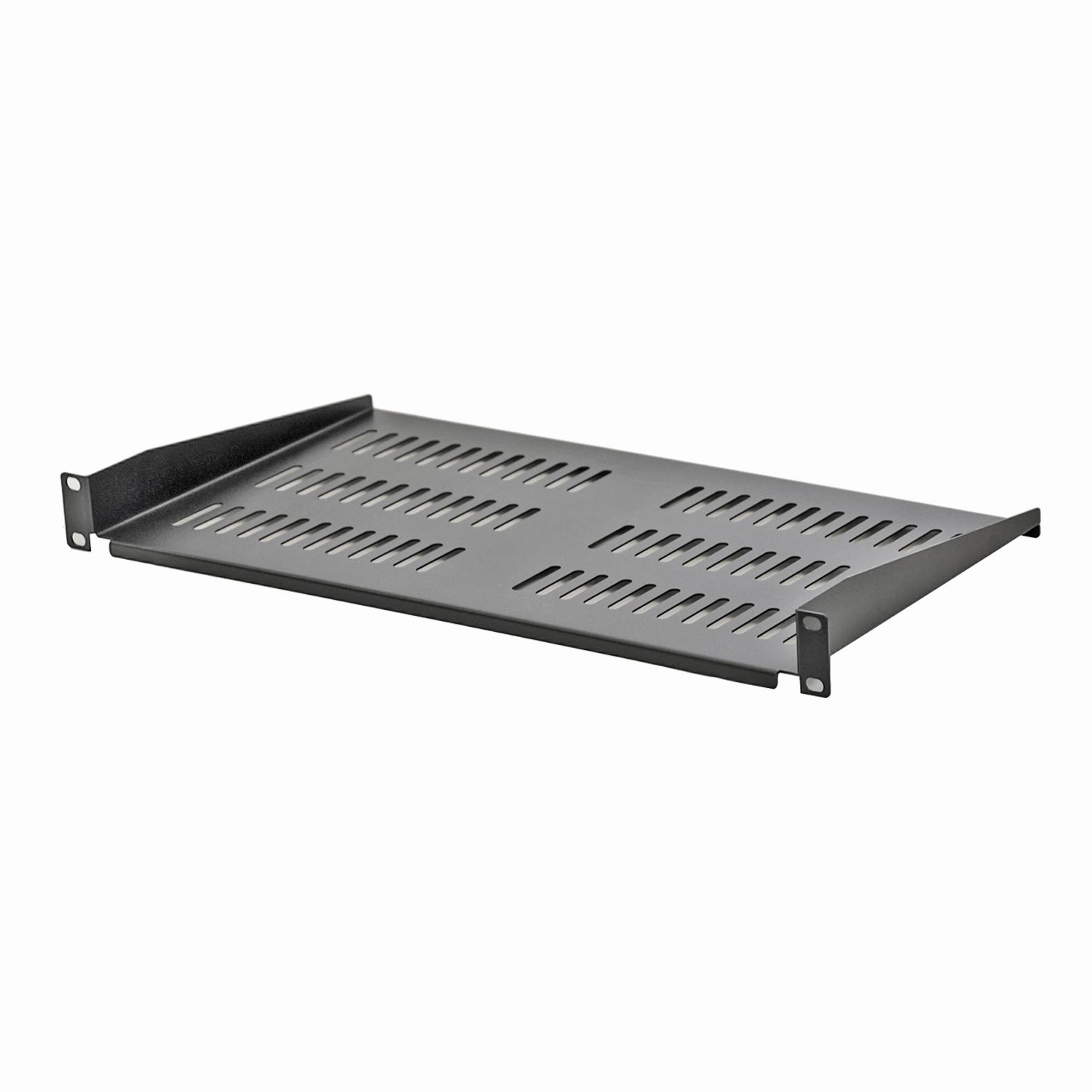 Aeons Universal 1U Rack Mount Vented Cantilever Shelf, 10-inch Depth, 2-Pack