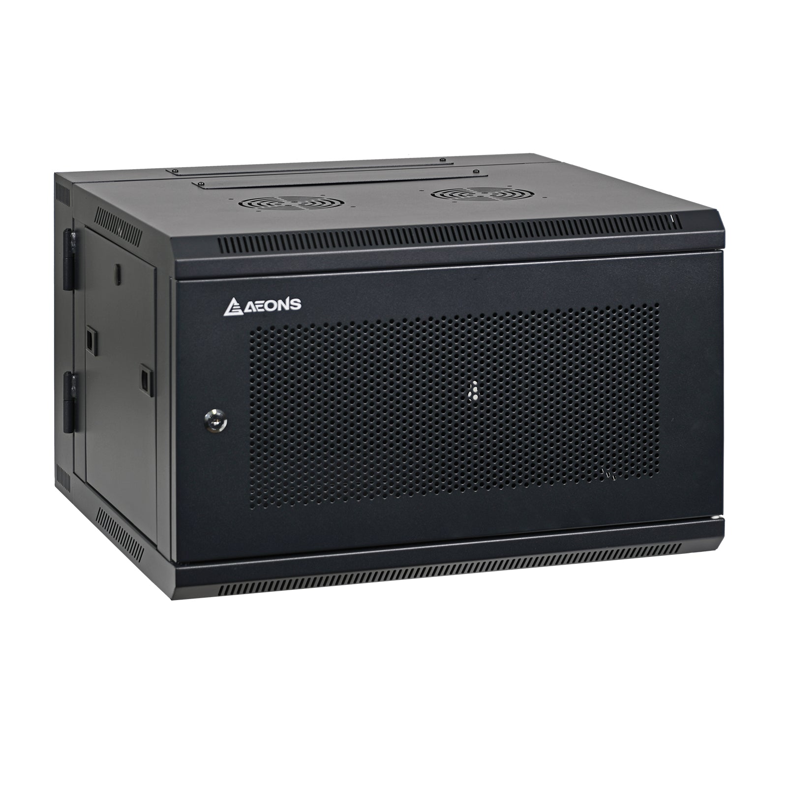 Aeons SB Series 6U Wall-Mount Network Cabinet, Hinged Swing-Out, Switch-Depth, Vented Door