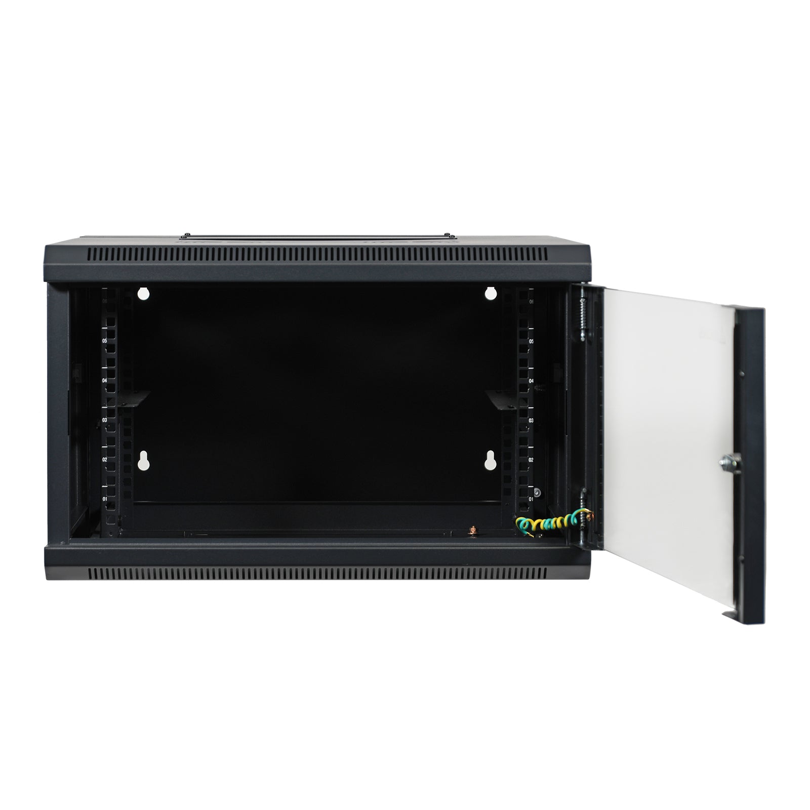 Aeons SB Series 6U Wall-Mount Network Cabinet, Hinged Swing-Out, Switch-Depth, Glass Door