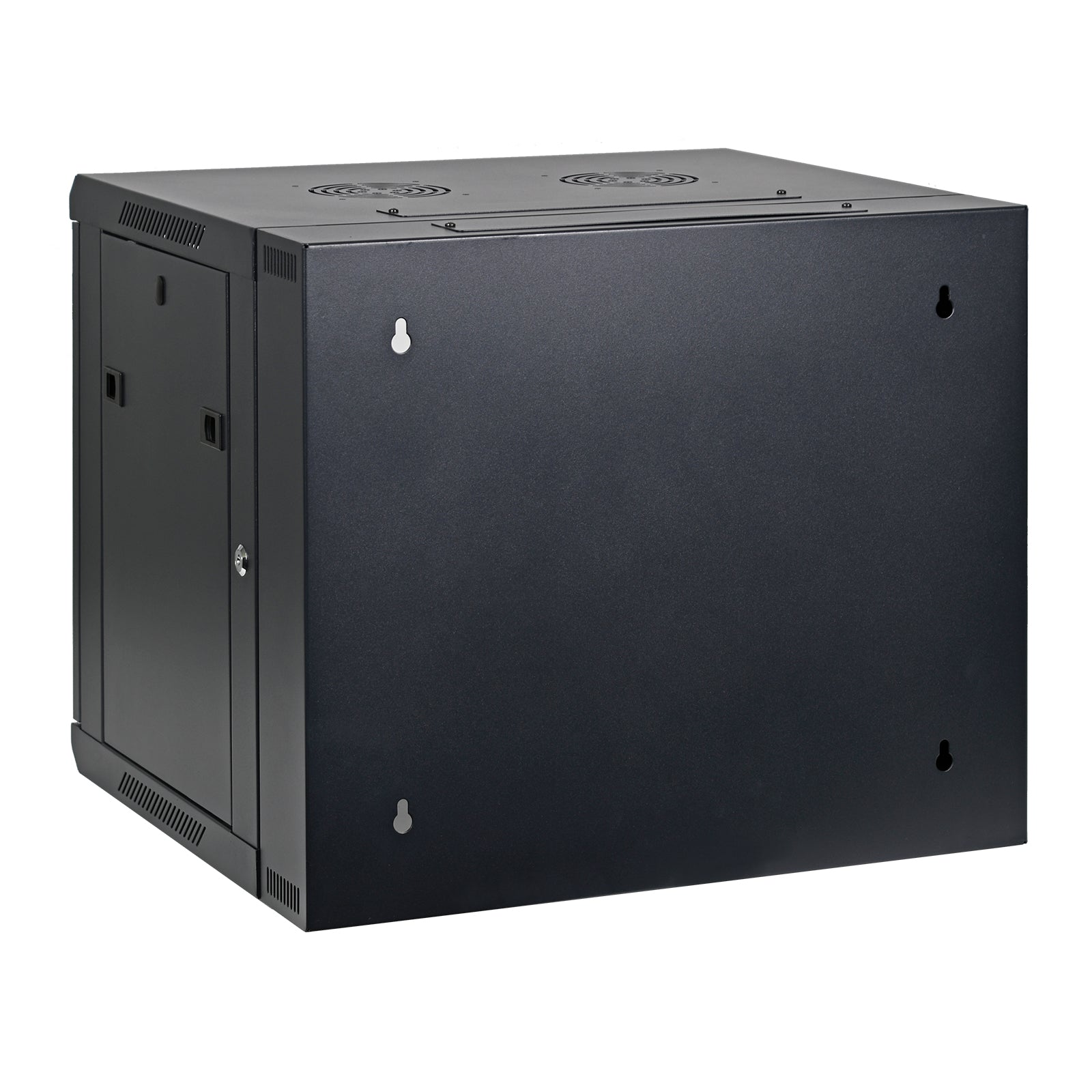 Aeons SB Series 9U Wall-Mount Network Cabinet, Hinged Swing-Out, Switch-Depth, Glass Door