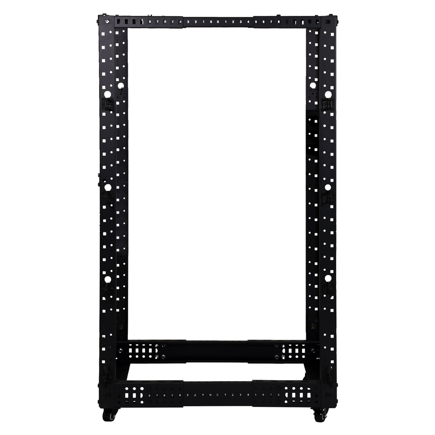 Aeons SR Series 27U 4-Post Open Frame Rack, Adjustable Depth