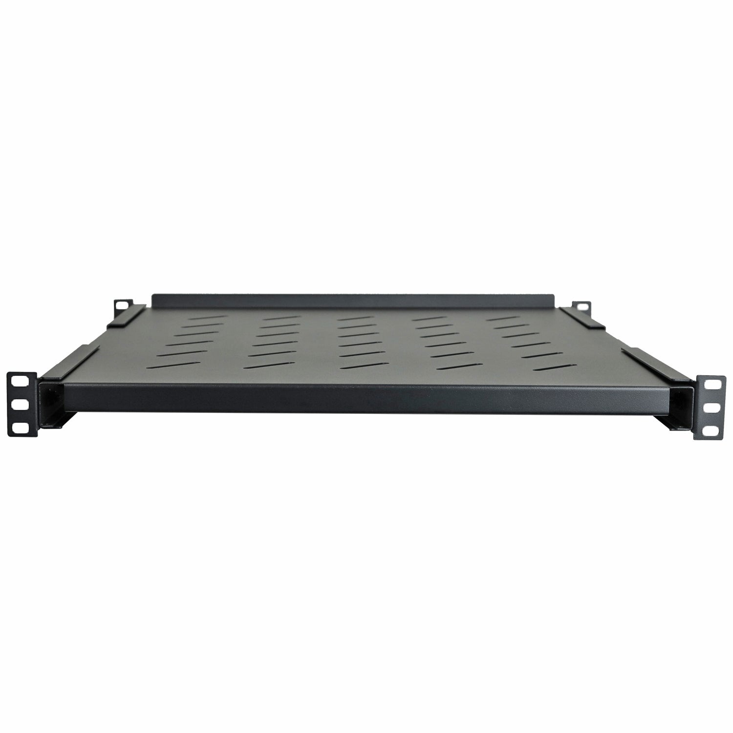 Aeons Universal 1U Rack Mount Vented 4-Post Fixed Shelf, Adjustable Mounting, 22-inch Depth