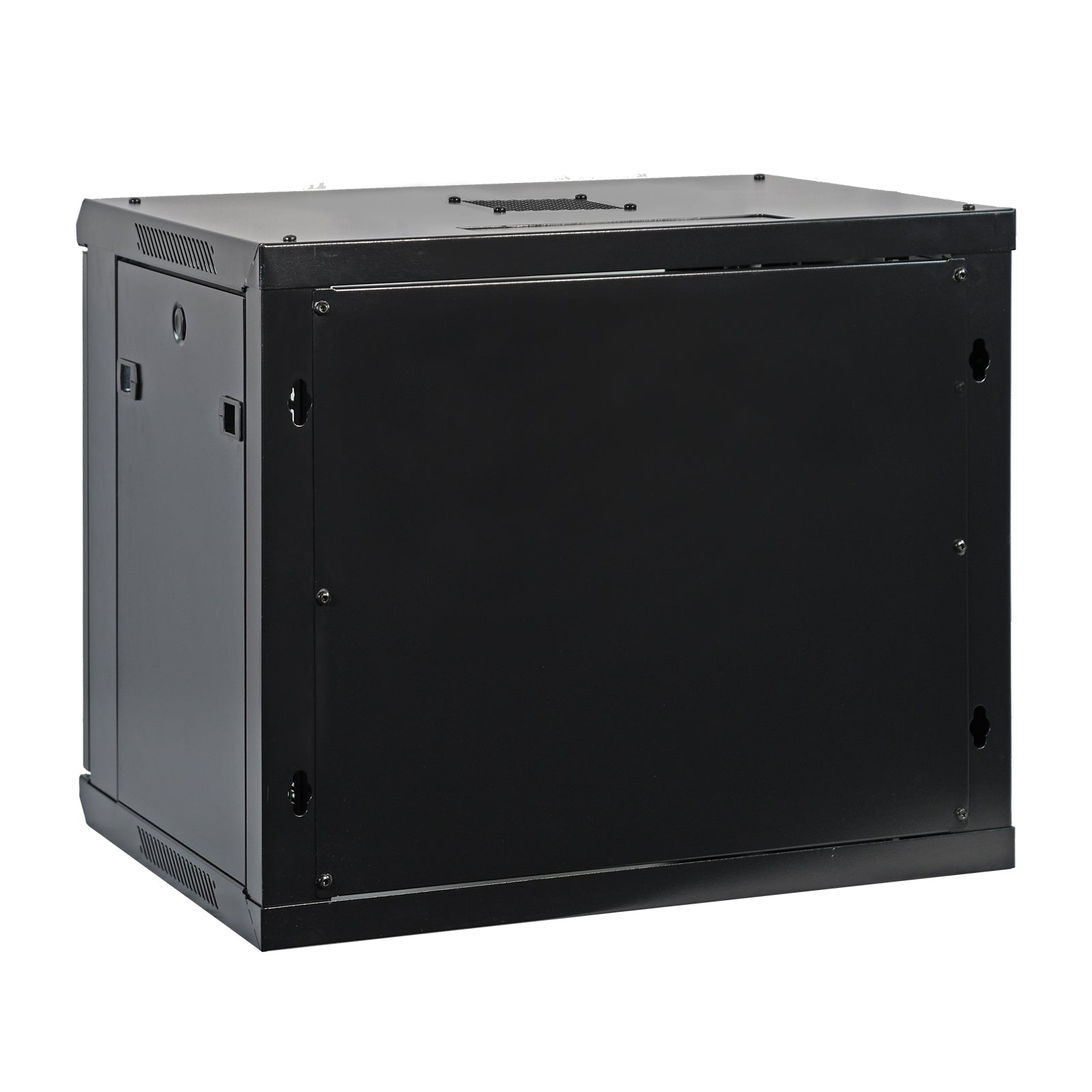 Aeons Pro Series 9U Wall-Mount Rack Cabinet, Switch-Depth, Glass Door