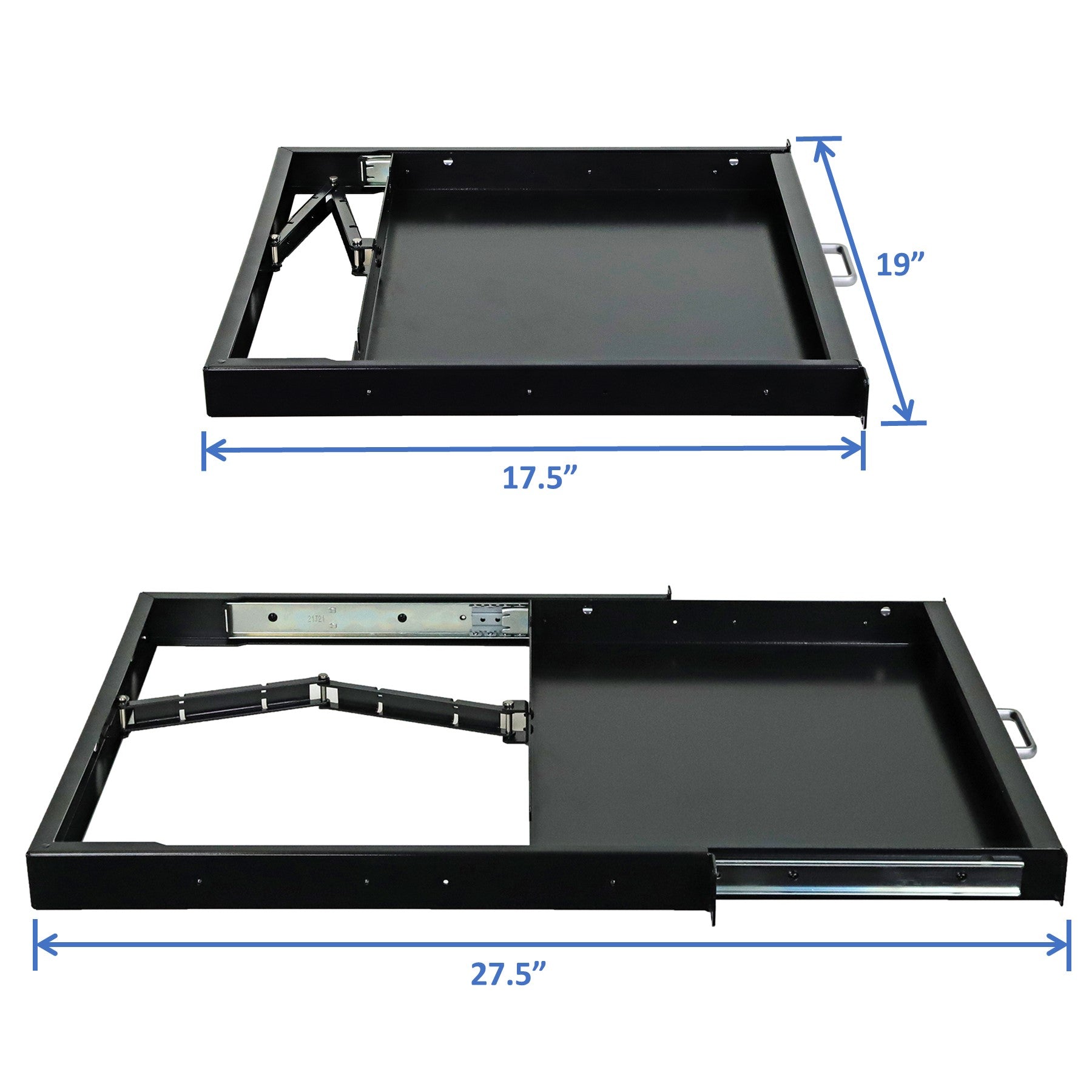 Aeons Premium 1U Rack Mount Sliding Drawer, Server Storage Cabinet Case with Lock