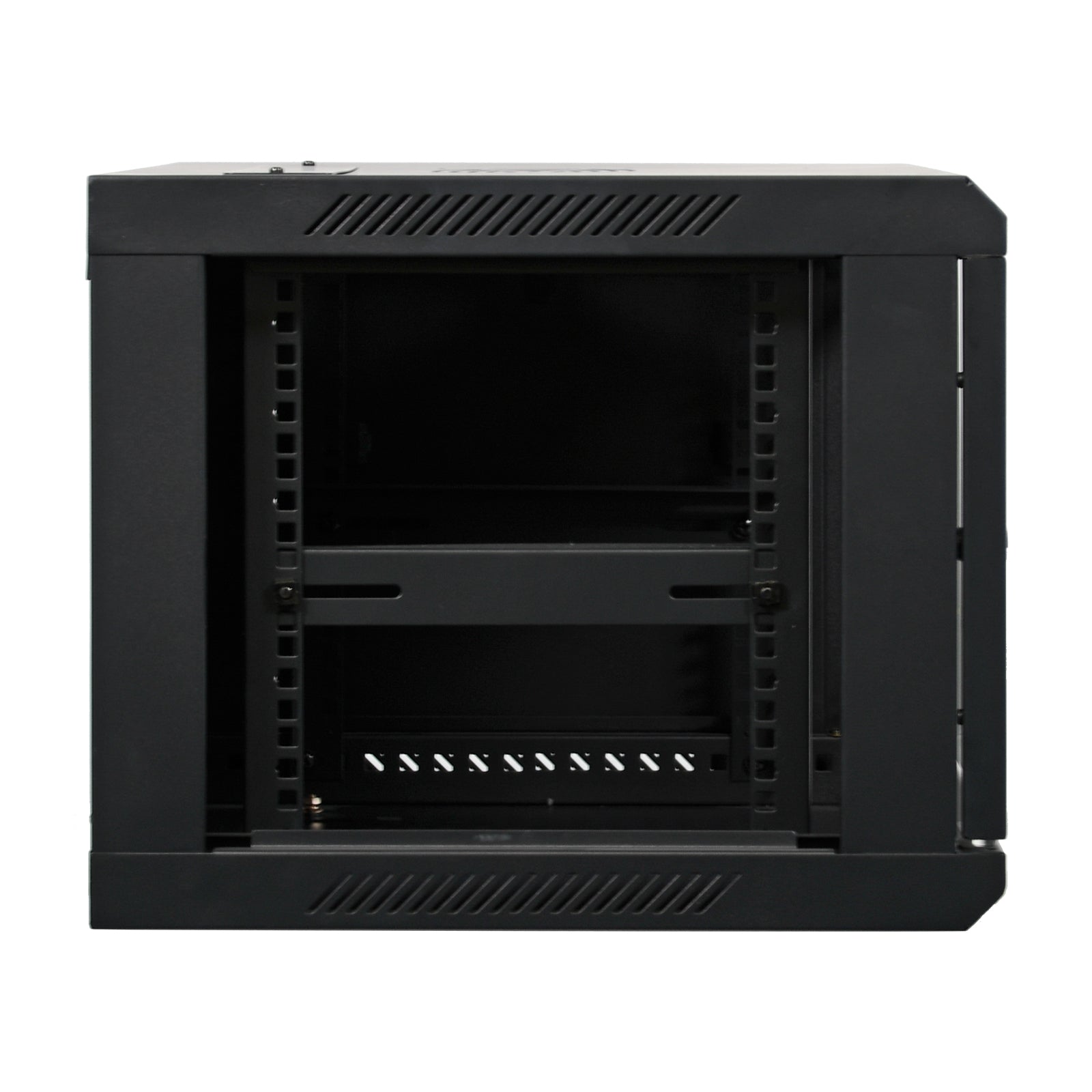 Aeons SC Series 6U Wall-Mount Rack Cabinet, Switch-Depth, Glass Door, Assembled