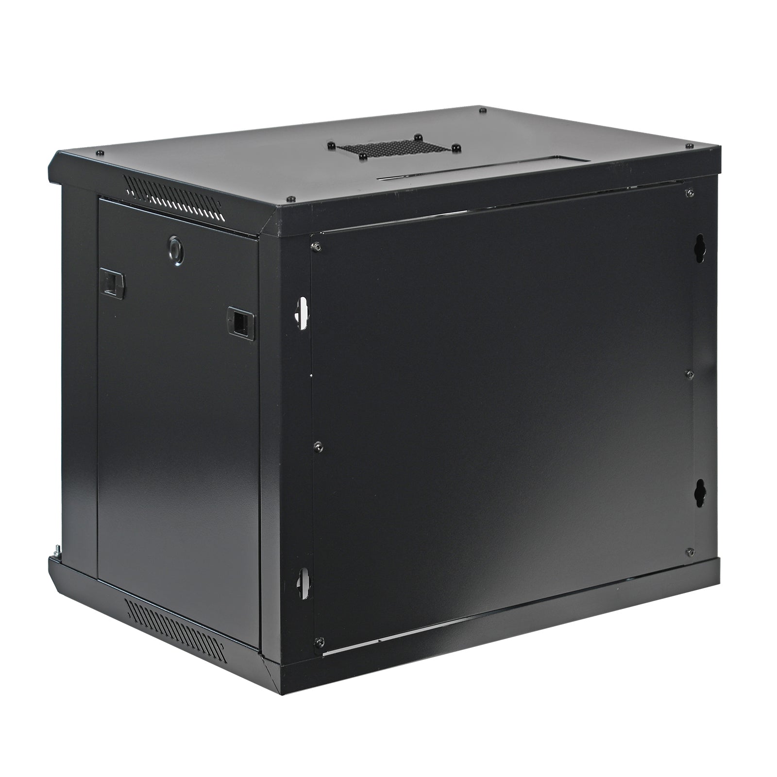 Aeons Pro Series 9U Wall-Mount Rack Cabinet, Mid-Depth, Glass Door