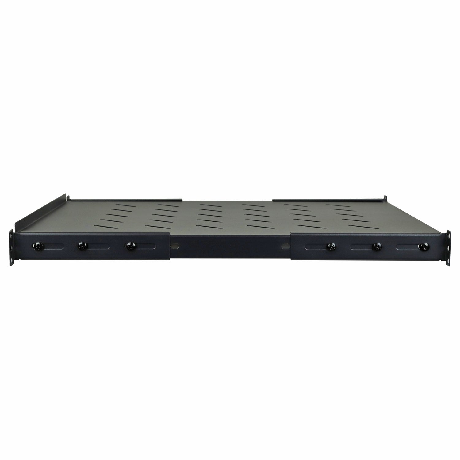Aeons Universal 1U Rack Mount Vented 4-Post Fixed Shelf, Adjustable Mounting, 22-inch Depth
