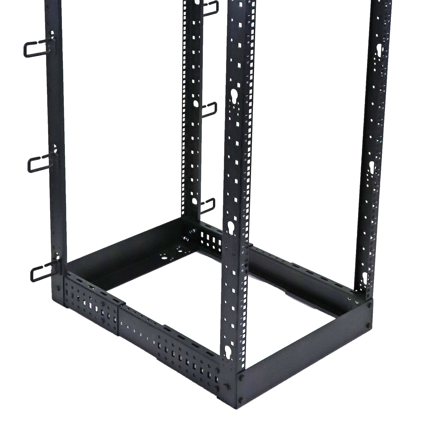Aeons SR Series 18U 4-Post Open Frame Rack, Adjustable Depth