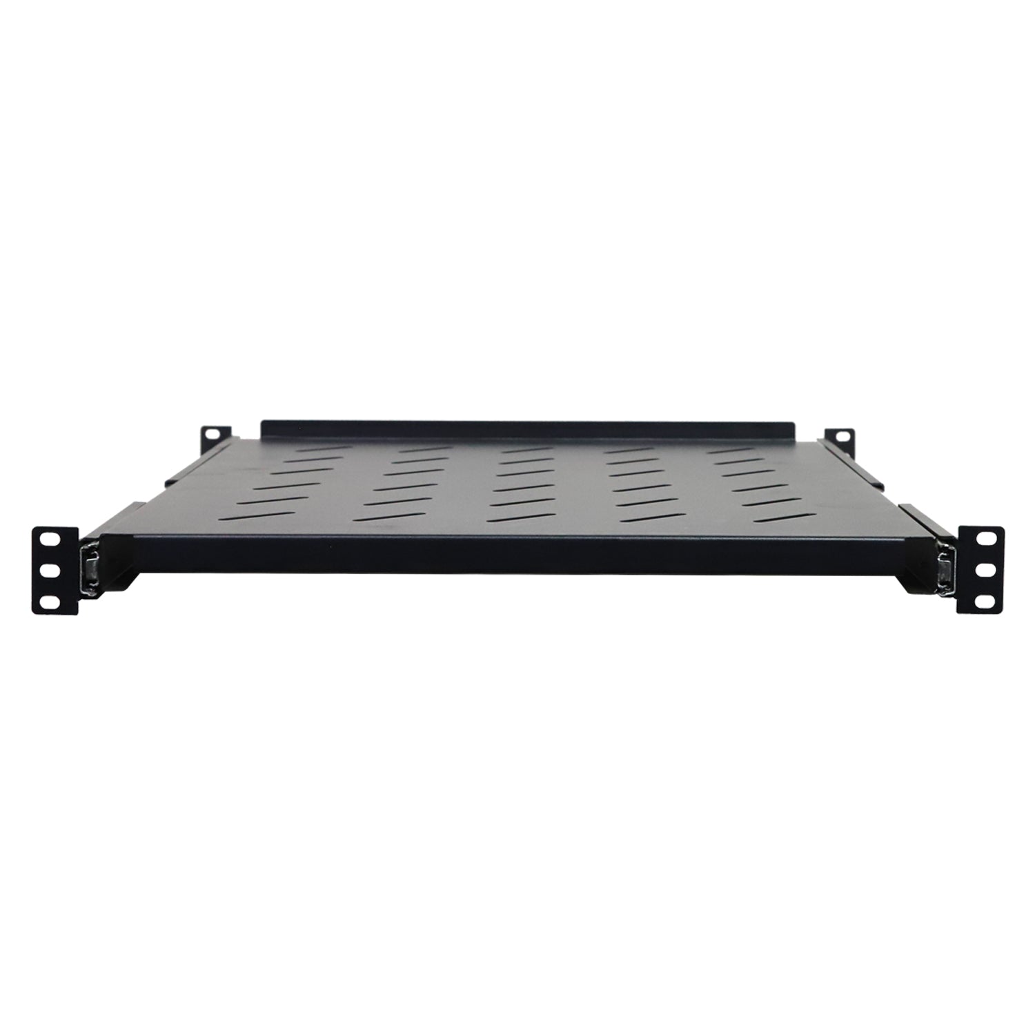 Aeons Universal 1U Rack Mount Vented 4-Post Sliding Shelf, Adjustable Mounting, 20-inch Depth