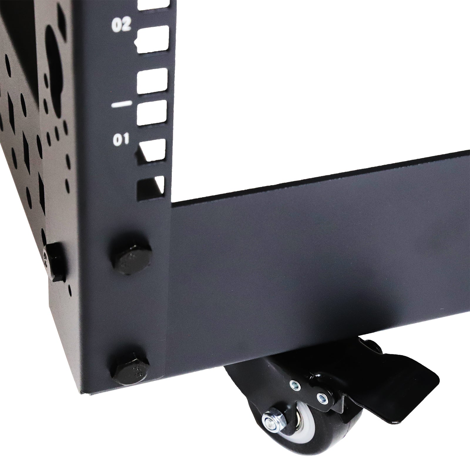 Aeons SR Series 27U 4-Post Open Frame Rack, Adjustable Depth