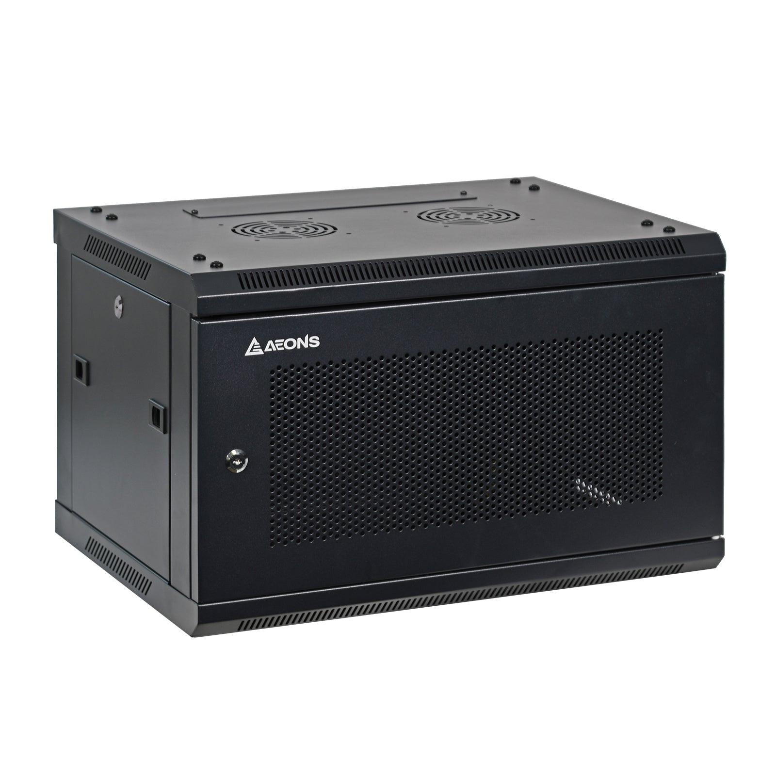 Aeons SP Series 6U Wall-Mount Rack Cabinet, Switch-Depth, Vented Door