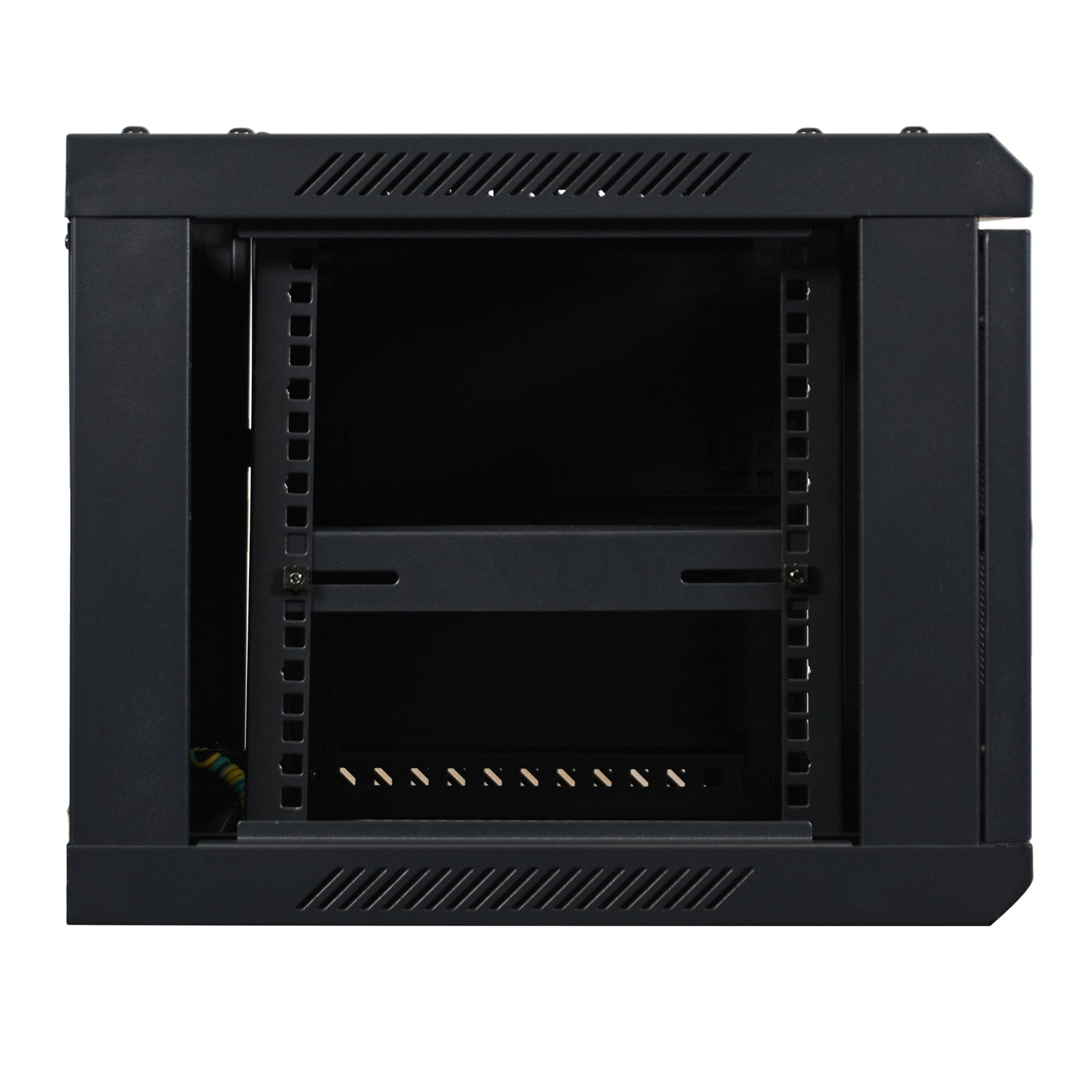 Aeons SP Series 6U Wall-Mount Rack Cabinet, Switch-Depth, Glass Door