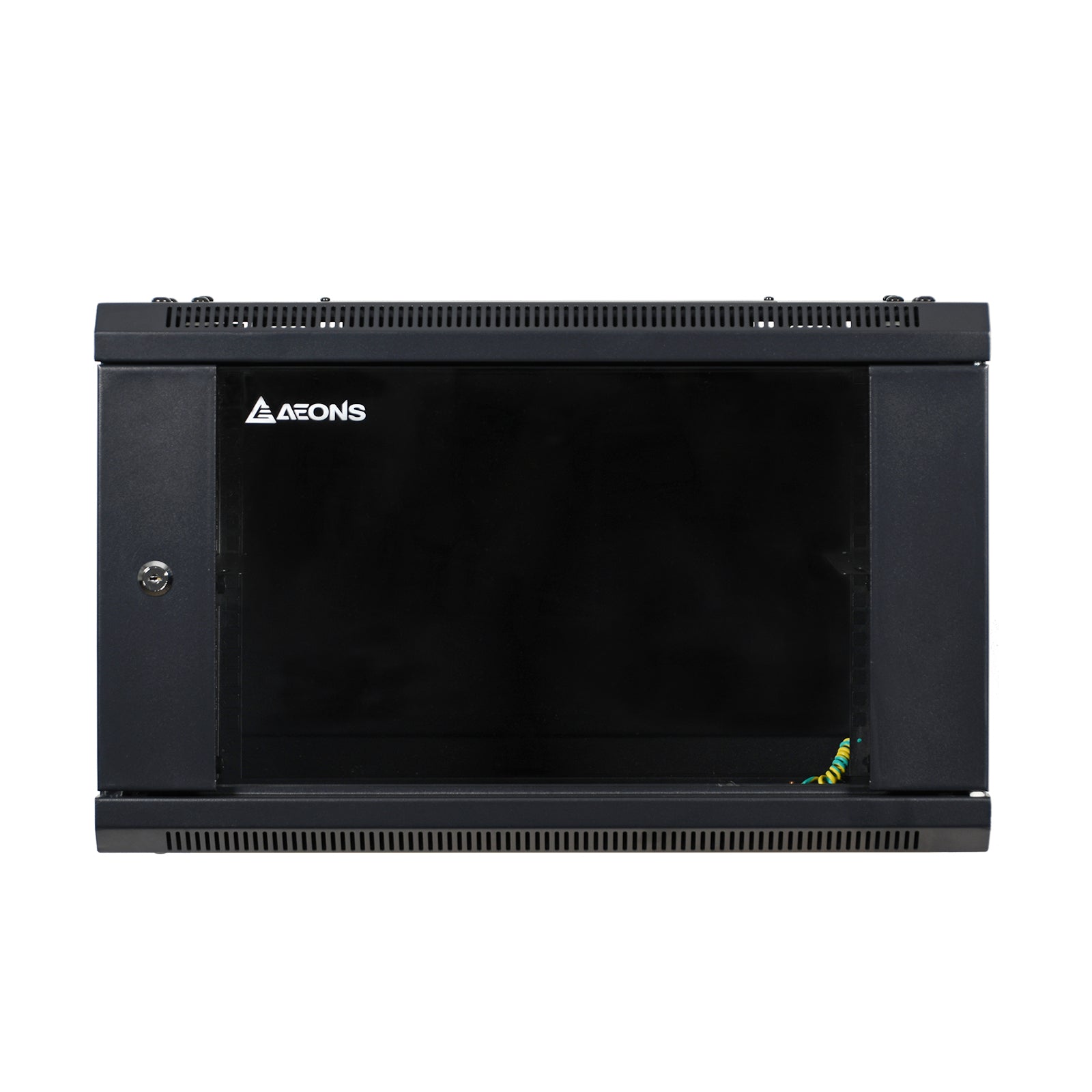 Aeons SP Series 6U Wall-Mount Rack Cabinet, Switch-Depth, Glass Door
