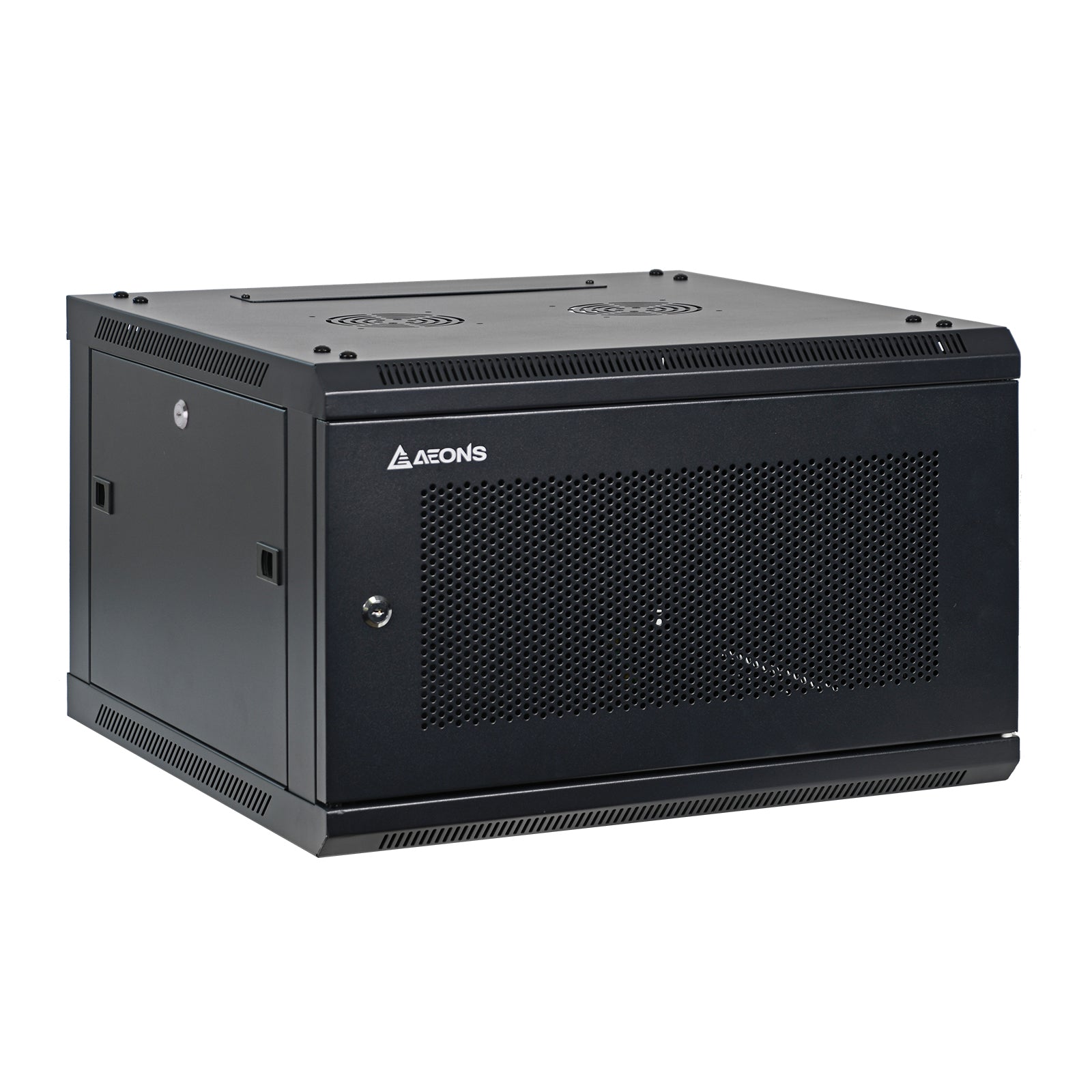 Aeons SP Series 6U Wall-Mount Rack Cabinet, Mid-Depth, Vented Door