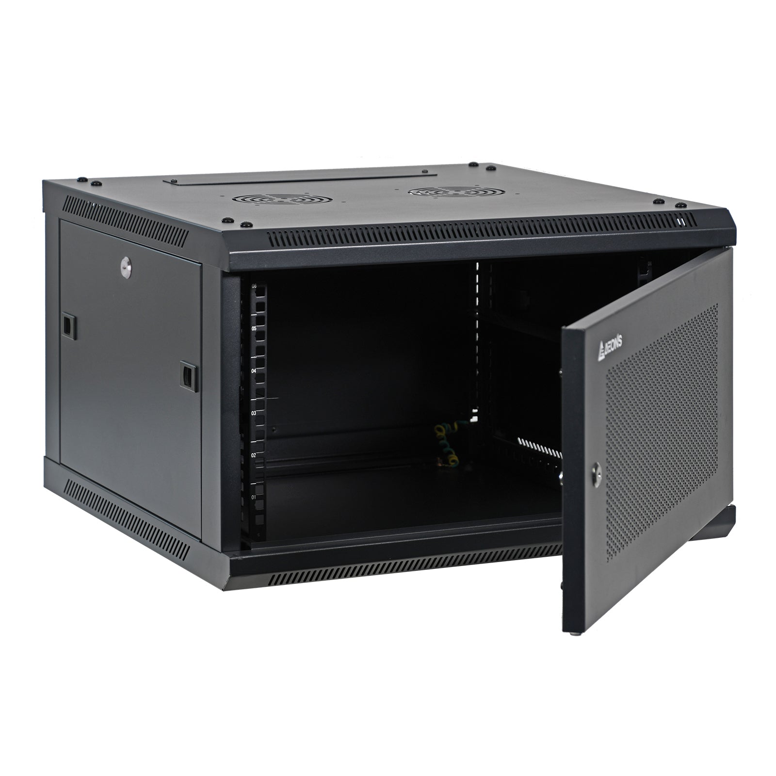 Aeons SP Series 6U Wall-Mount Rack Cabinet, Mid-Depth, Vented Door