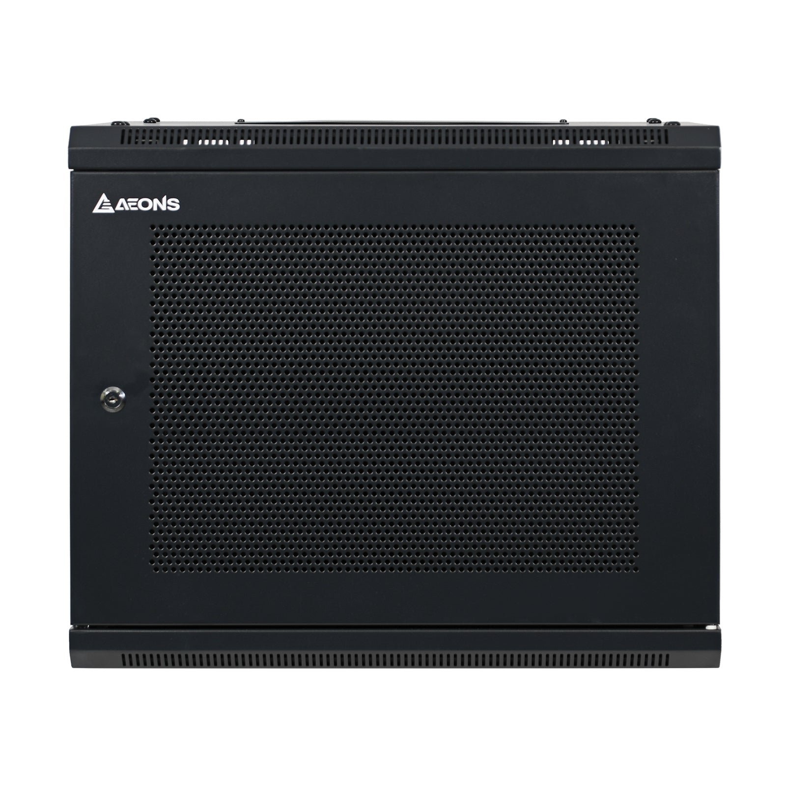 Aeons SP Series 9U Wall-Mount Rack Cabinet, Switch-Depth, Vented Door