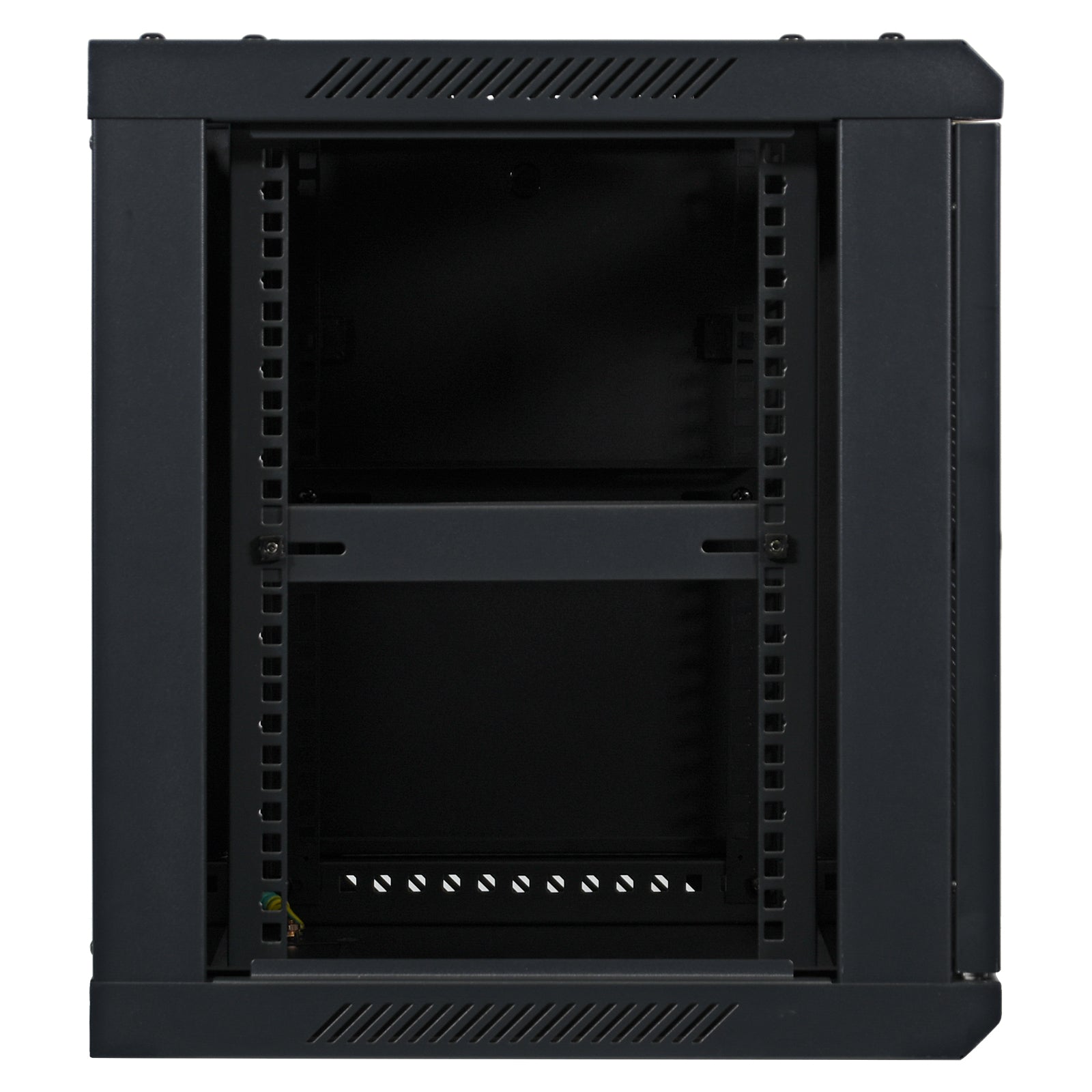 Aeons SP Series 9U Wall-Mount Rack Cabinet, Switch-Depth, Vented Door