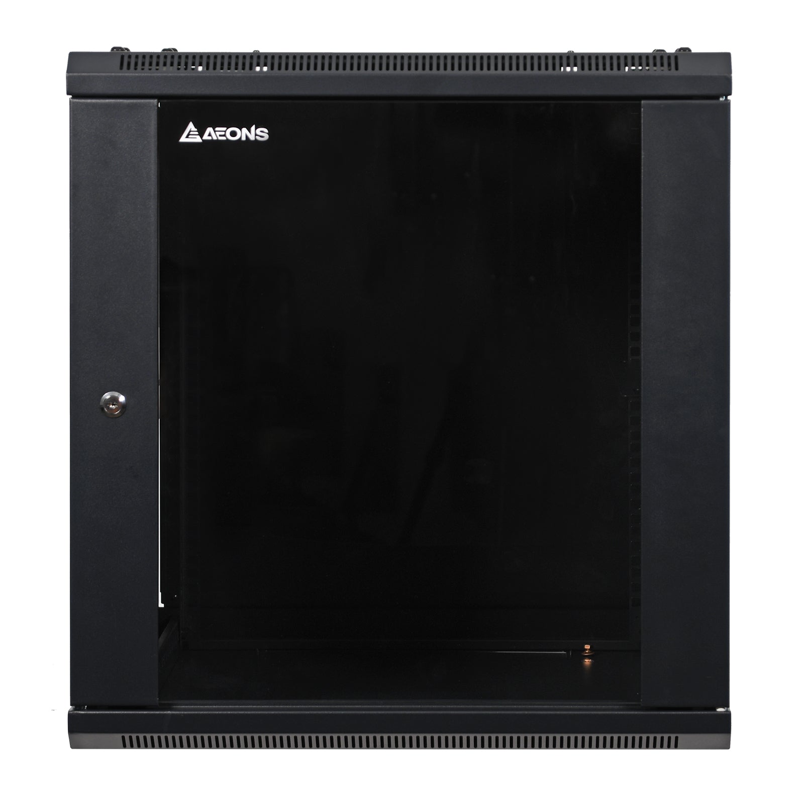 Aeons SP Series 12U Wall-Mount Rack Cabinet, Mid-Depth, Glass Door