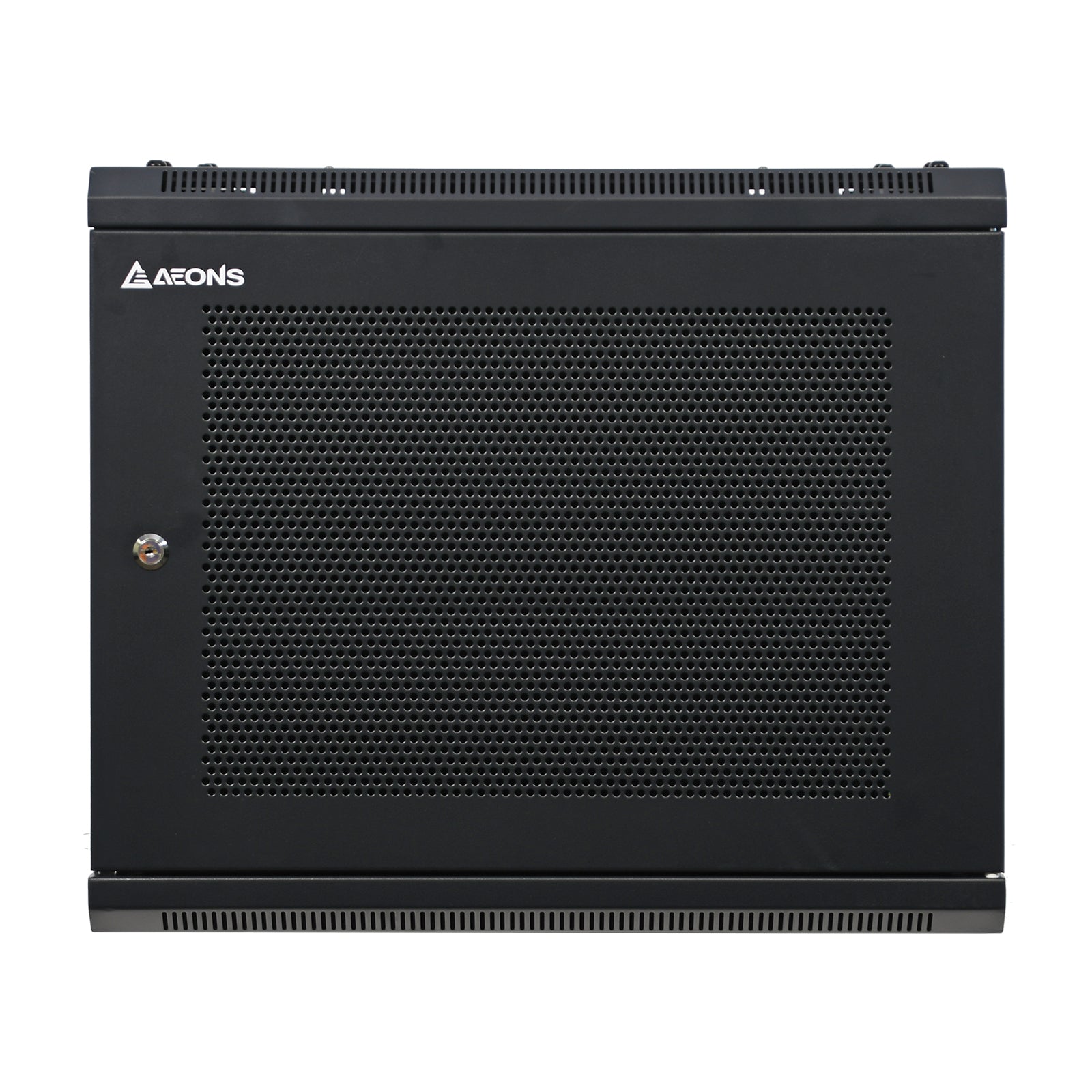 Aeons SP Series 9U Wall-Mount Rack Cabinet, Mid-Depth, Vented Door