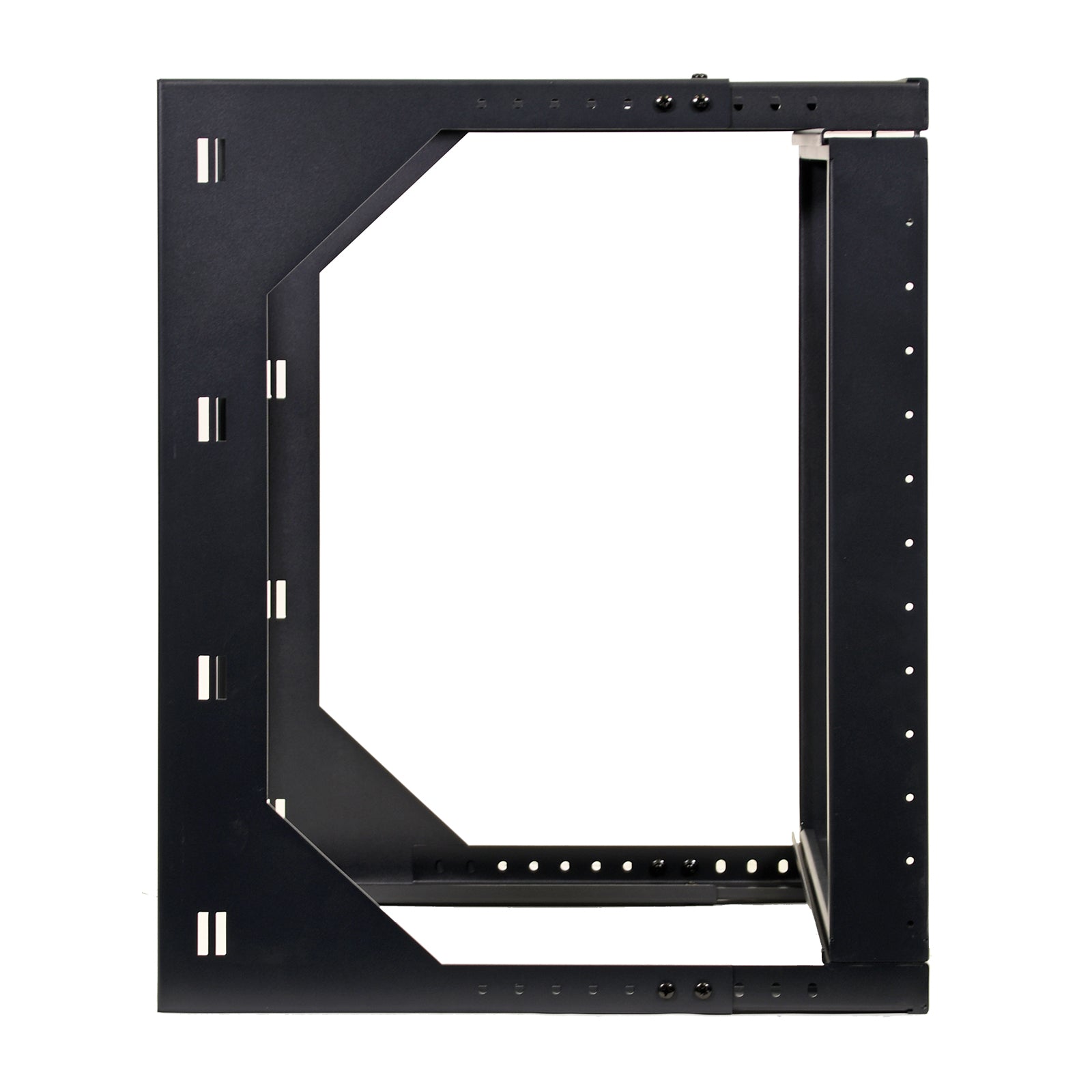 Aeons SBC Series 12U Wall-Mount Open-Frame Rack, Adjustable-Depth, Swing Out Hinged Gate