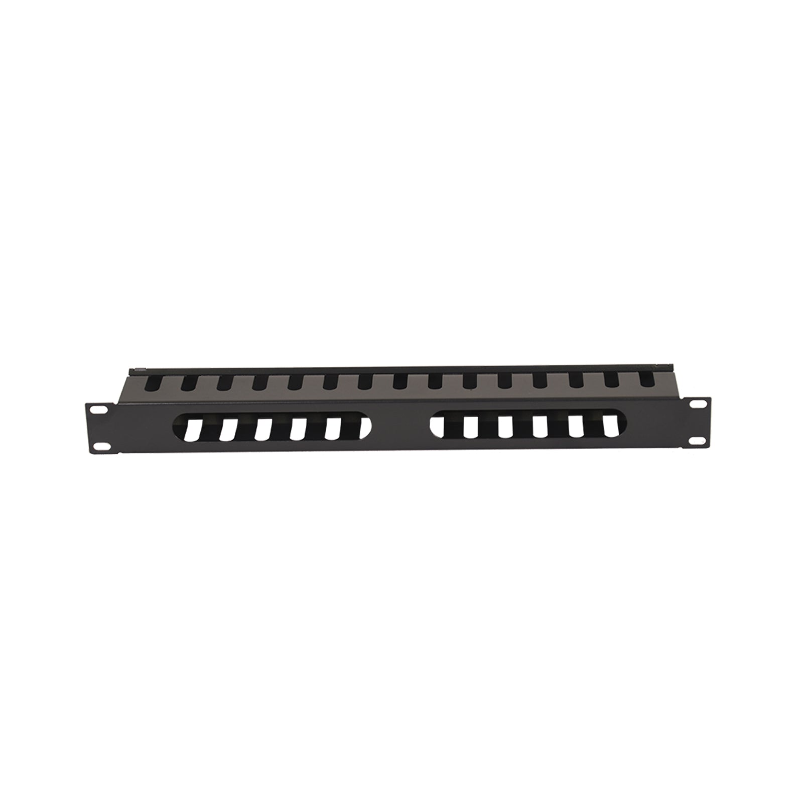 Aeons 1U Rack Mount Cable Management Horizontal Raceway with Cover, Metal Slim Design, 4 Pack