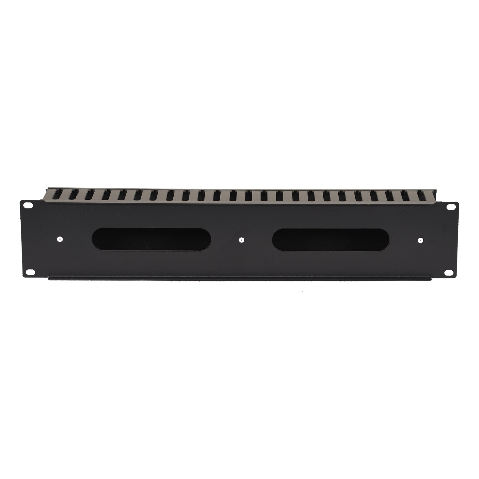 Aeons 2U Rack Mount Cable Management Horizontal Raceway with Cover, Plastic Slim Design, 2 Pack
