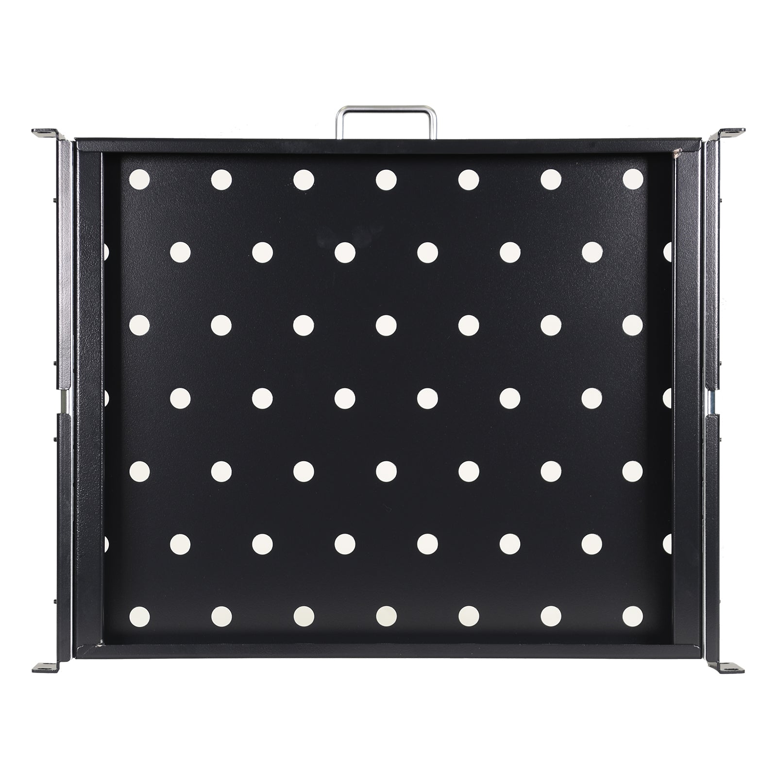 Aeons Premium 1U Rack Mount Vented 4-Post Sliding Shelf, 14-inch Depth, 2-Pack