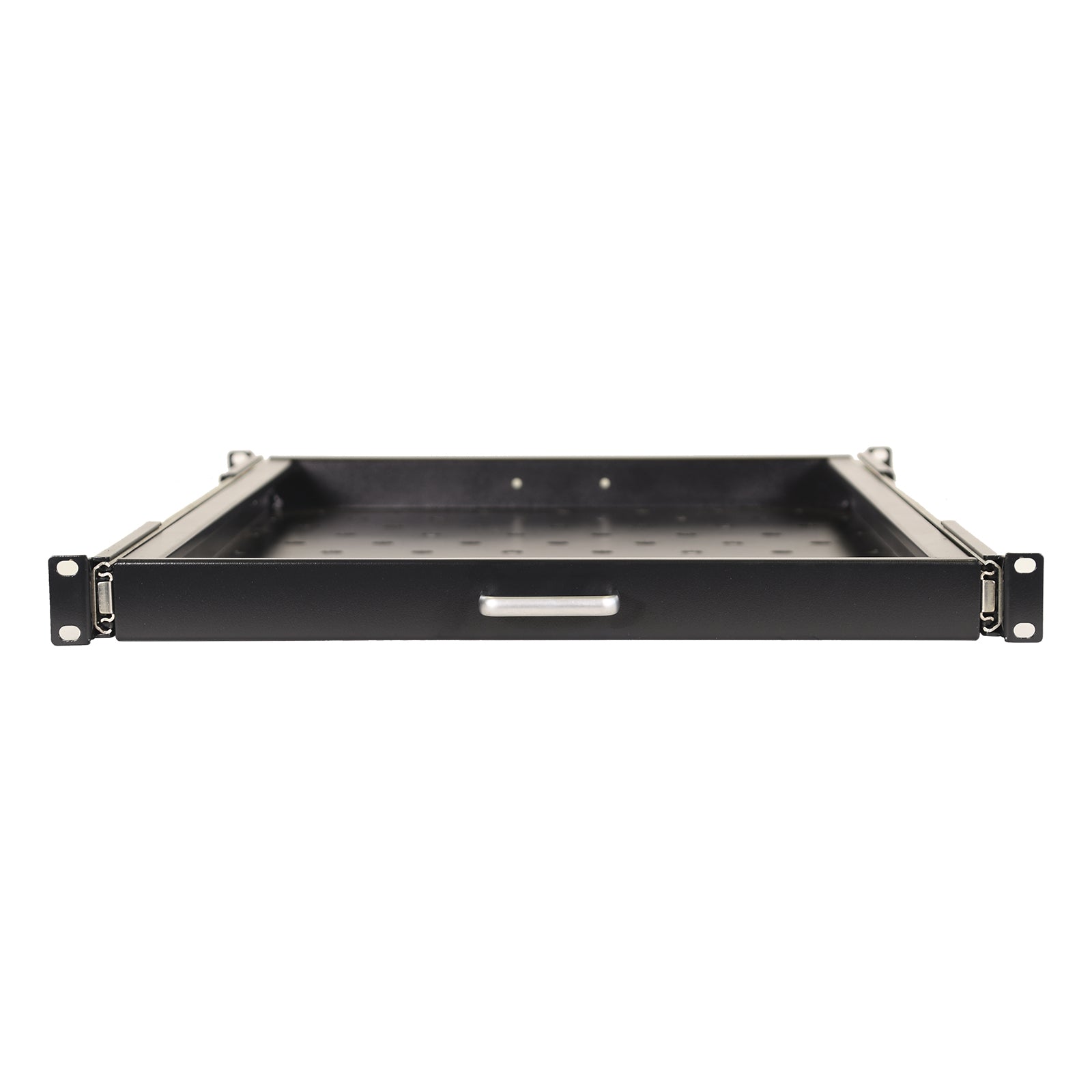 Aeons Premium 1U Rack Mount Vented 4-Post Sliding Shelf, 26-inch Depth