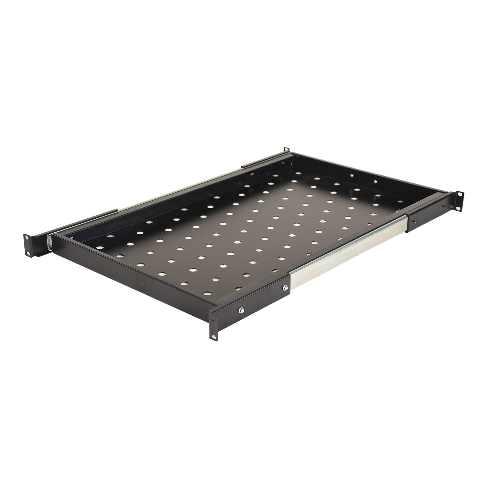 Aeons Premium 1U Rack Mount Vented 4-Post Sliding Shelf, 29-inch Depth
