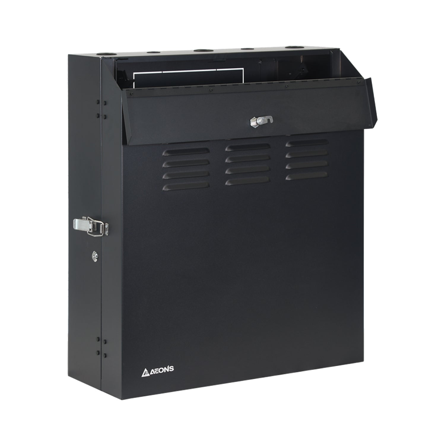 Aeons SWF Series 5U Wall-Mount Rack Cabinet, Mid-Depth, Vertical Mount, Assembled