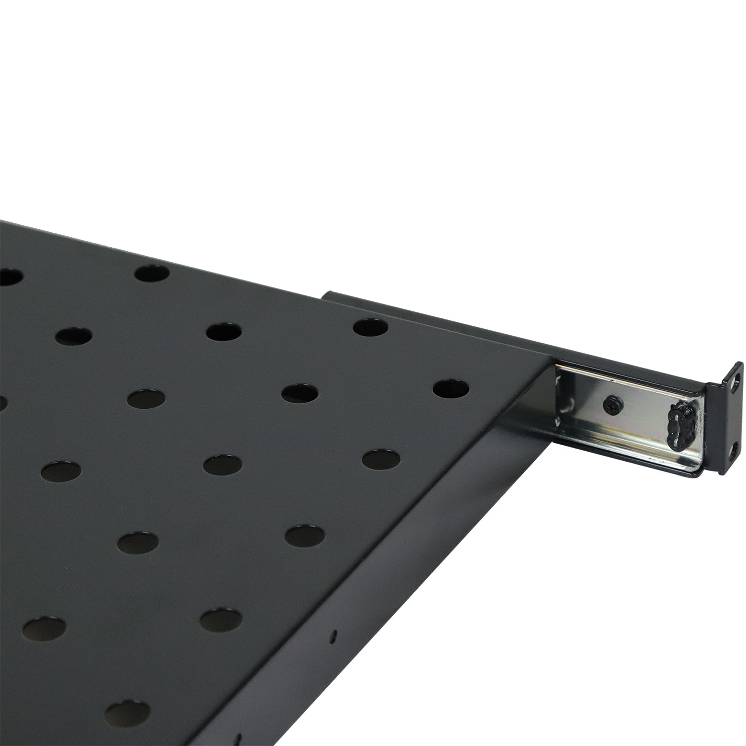 Aeons Premium 1U Rack Mount Vented 4-Post Sliding Shelf, 14-inch Depth, 2-Pack