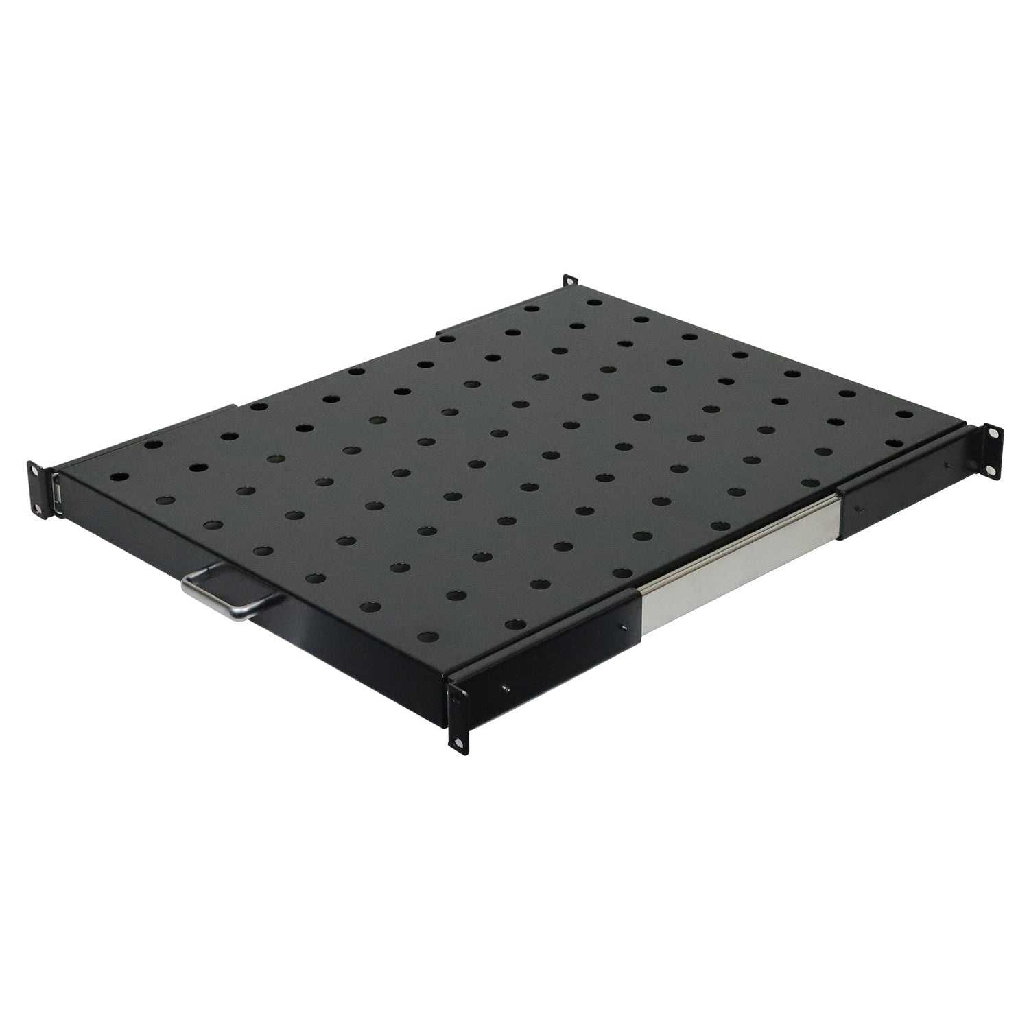 Aeons Premium 1U Rack Mount Vented 4-Post Sliding Shelf, 22-inch Depth