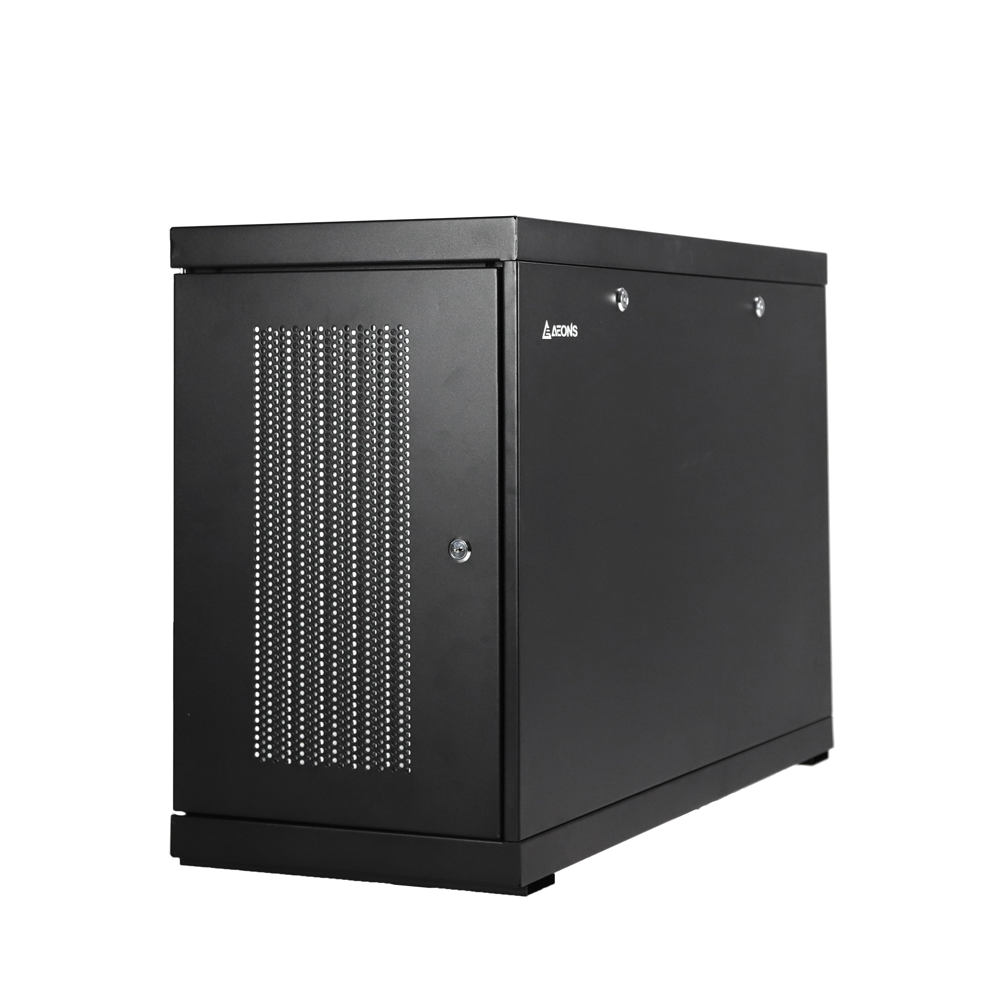 Aeons SWS Series 6U Wall-Mount Rack Cabinet, Server-Depth, Vertical/Side Mount, Assembled
