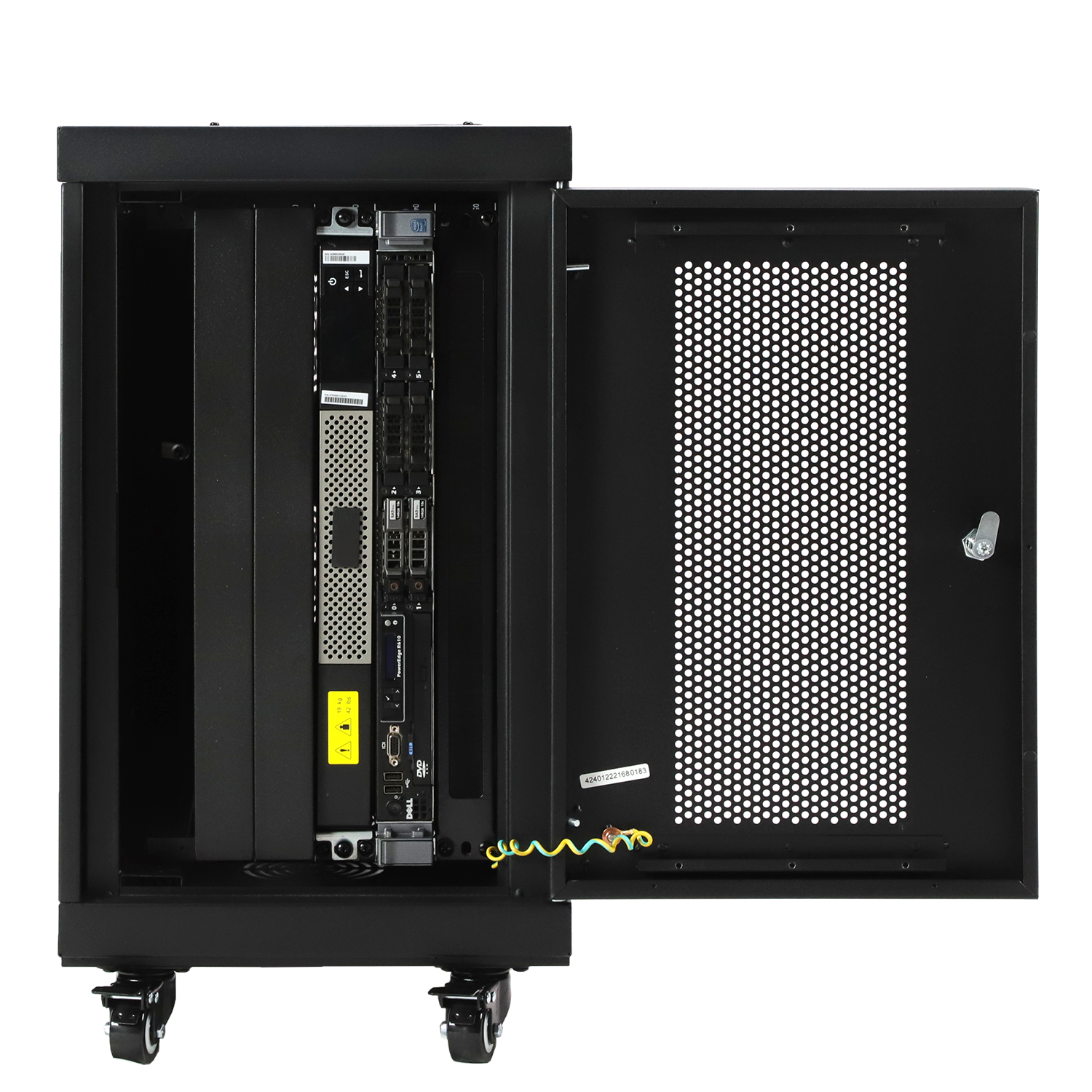 Aeons SWS Series 6U Wall-Mount Rack Cabinet, Server-Depth, Vertical/Side Mount, Assembled
